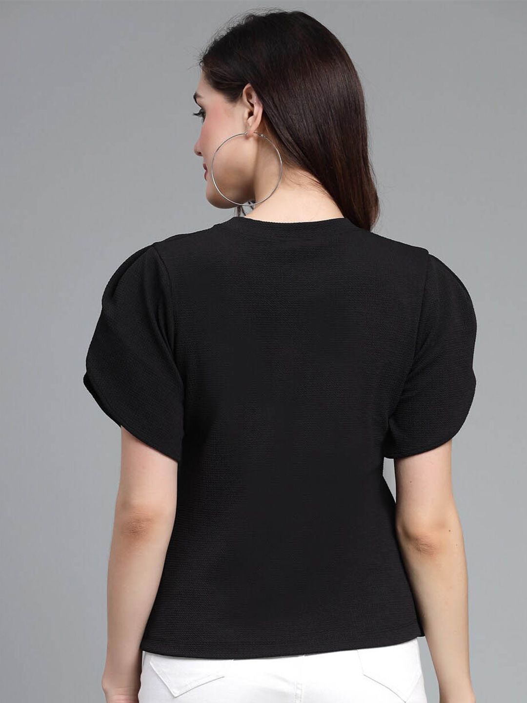Style Quotient Black Round Neck Top