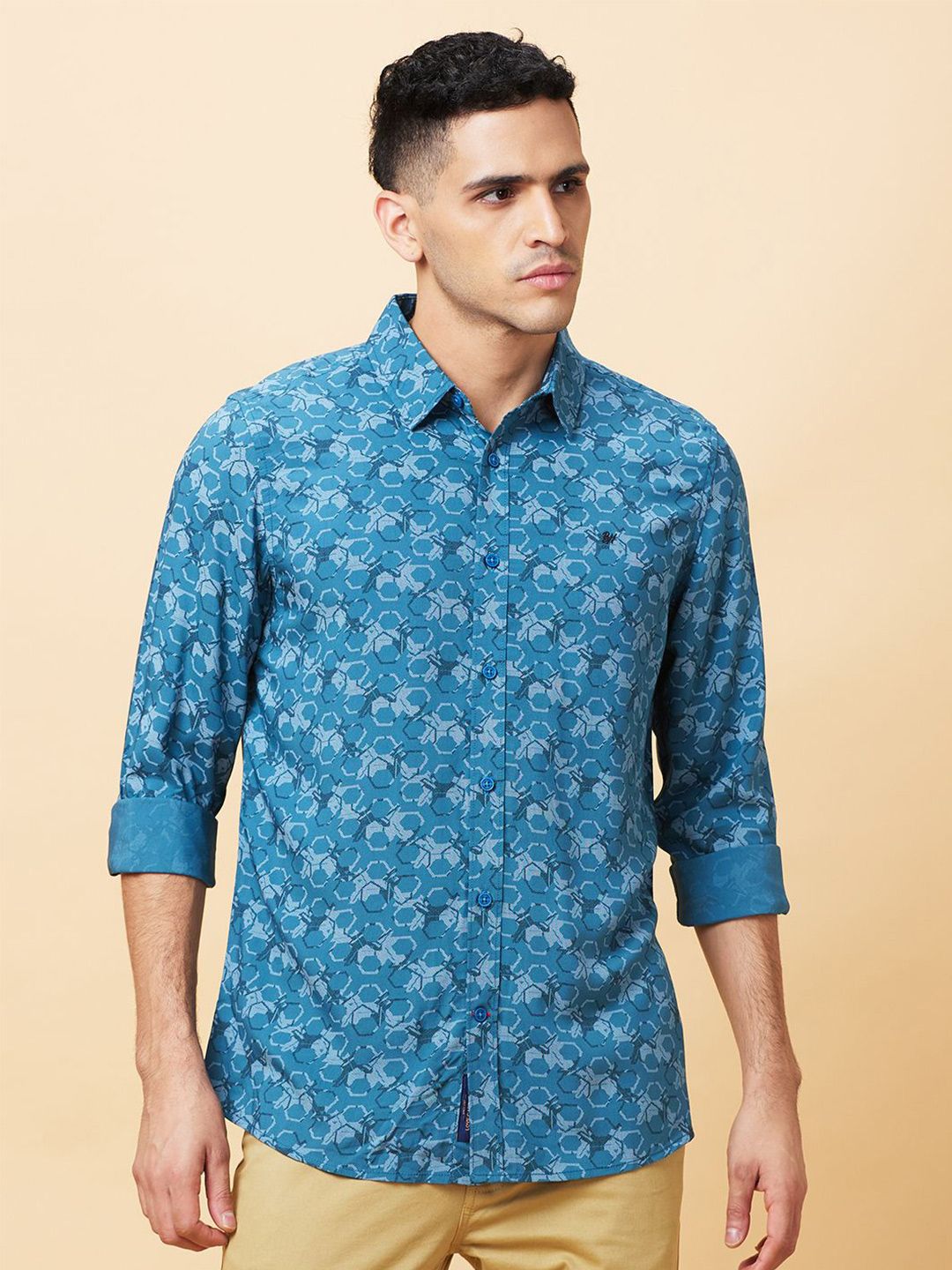 Being Human Men Slim Fit Floral Opaque Printed Casual Shirt