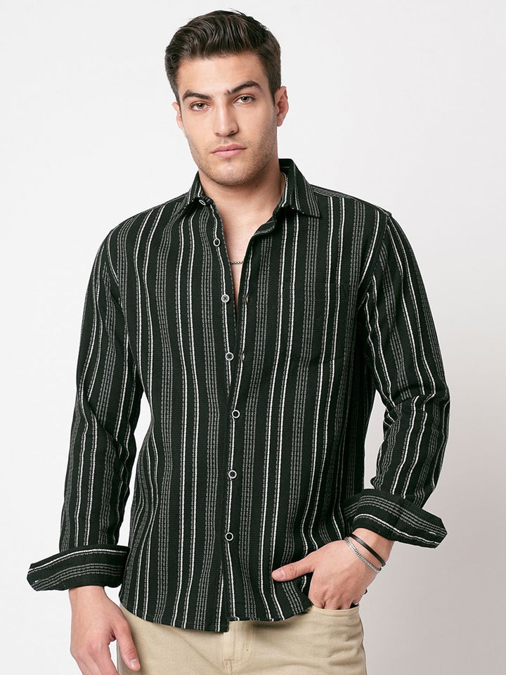 VASTRADO Men Classic Slim Fit Opaque Casual Shirt