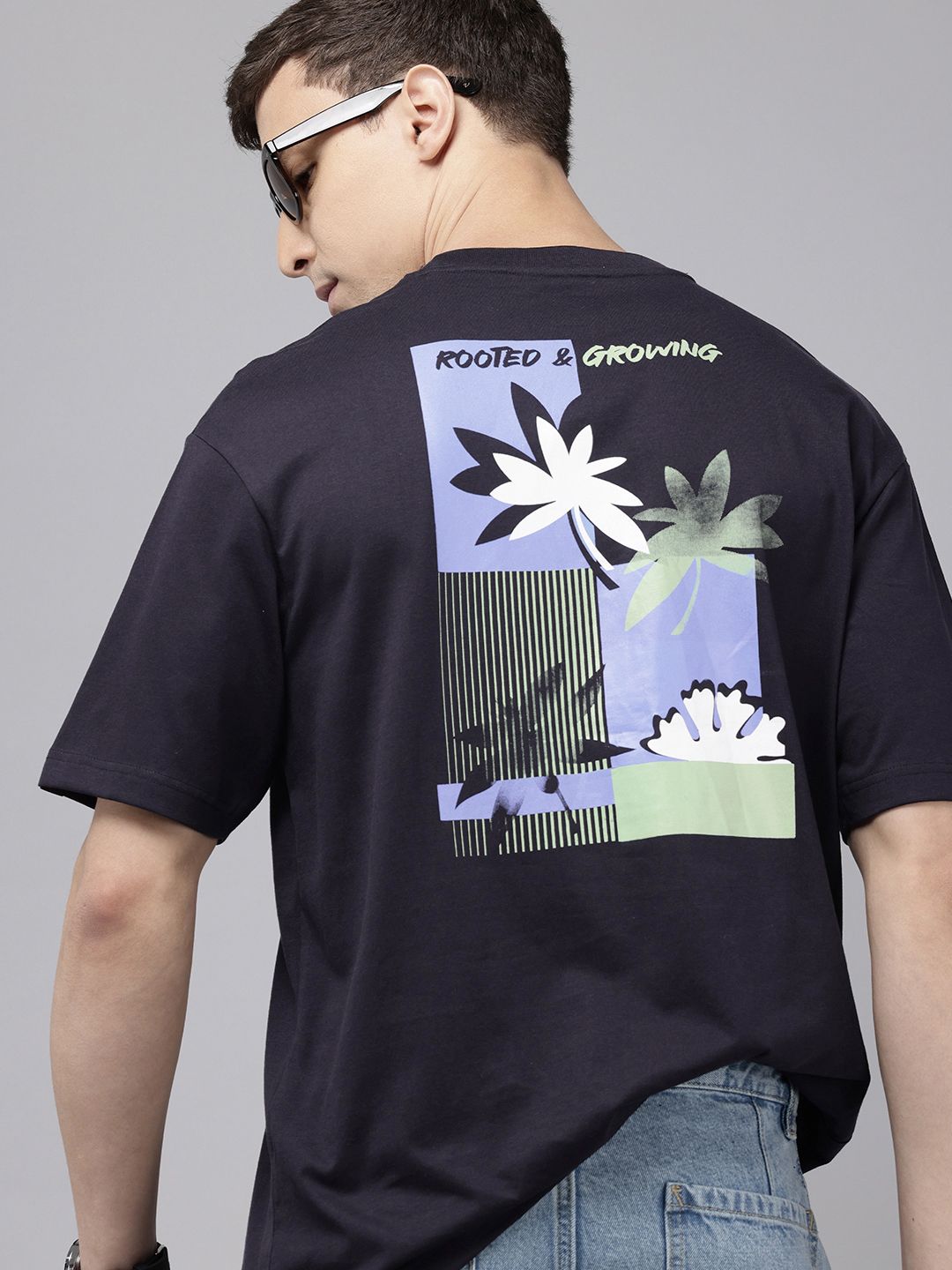 SPYKAR Oversized Fit Graphic Printed T-shirt