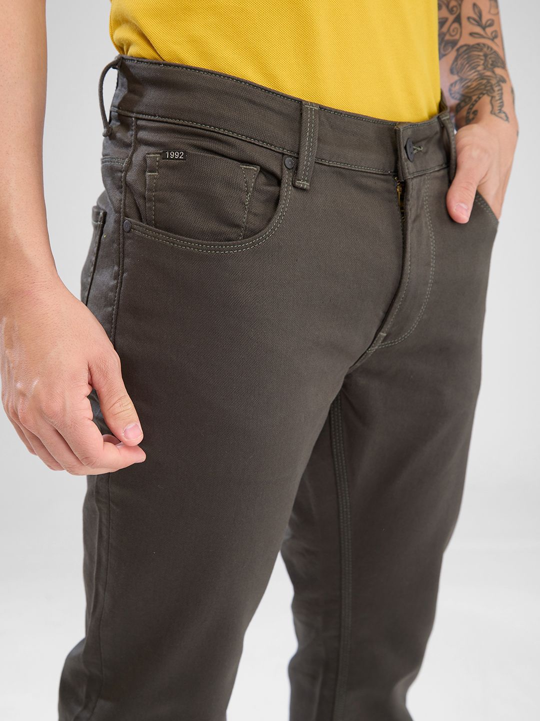 SPYKAR Men Mid Rise Clean Look Stretchable Jeans