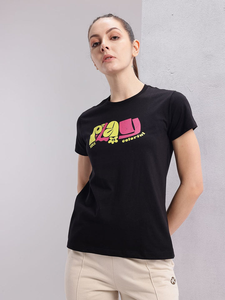 HRX by Hrithik Roshan Typography Printed T-shirt