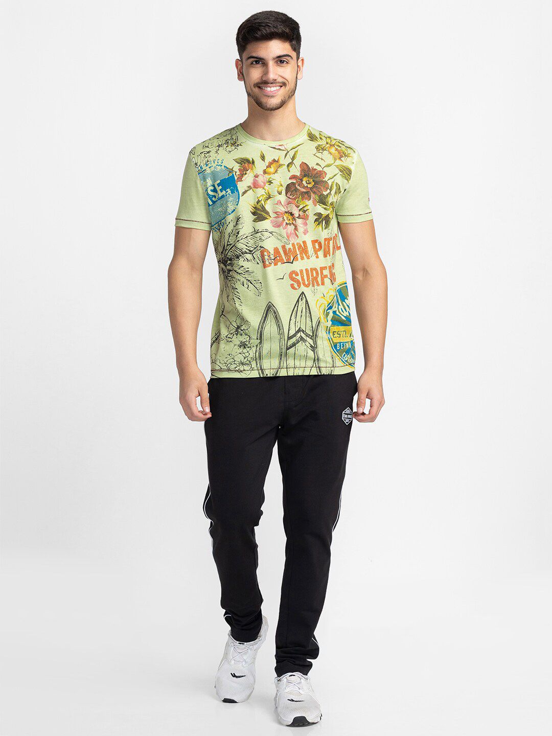 Being Human Floral Printed Cotton T-shirt