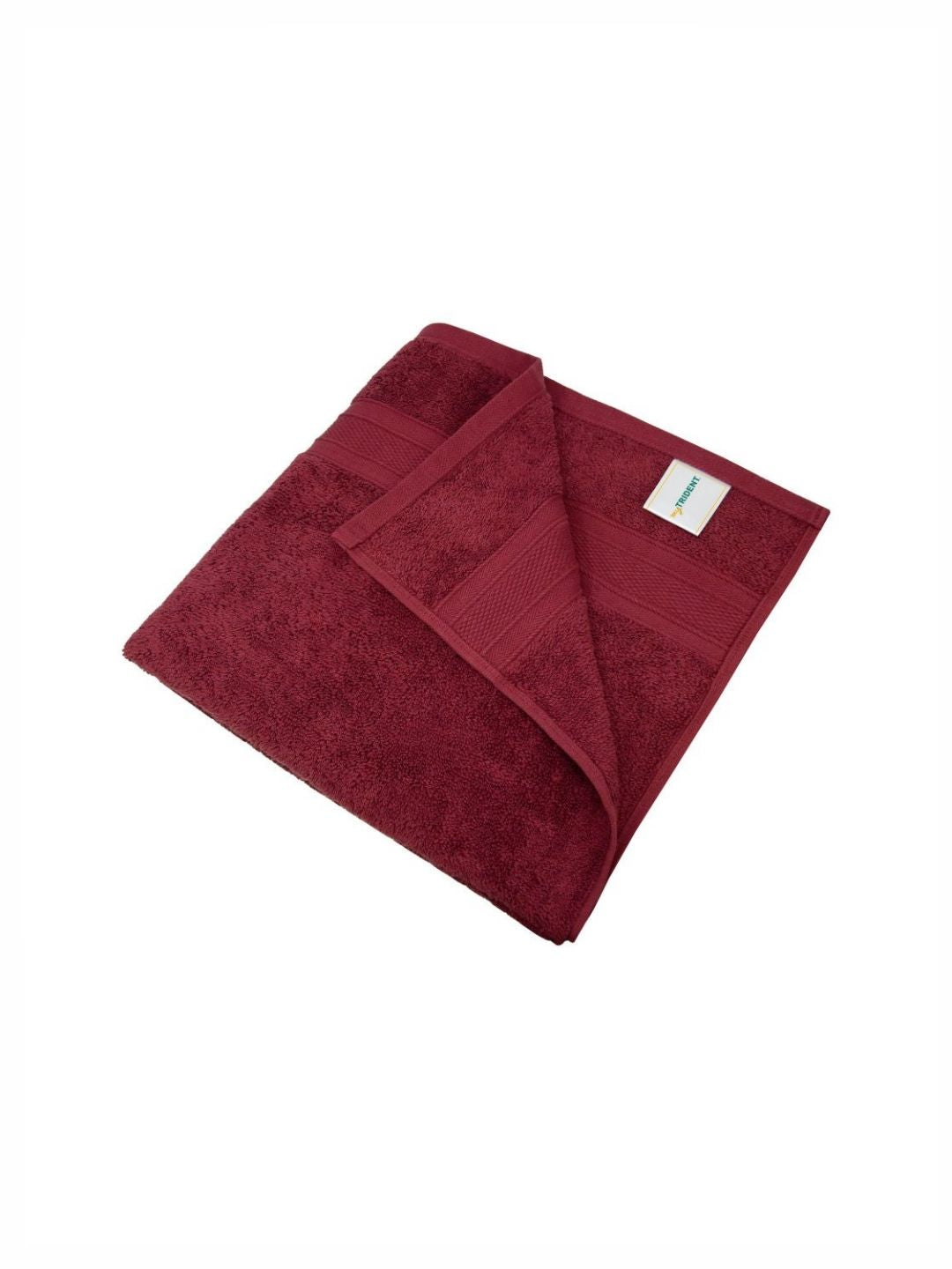 MYTRIDENT Maroon 2 Pieces Cotton 500 GSM Bath Towel