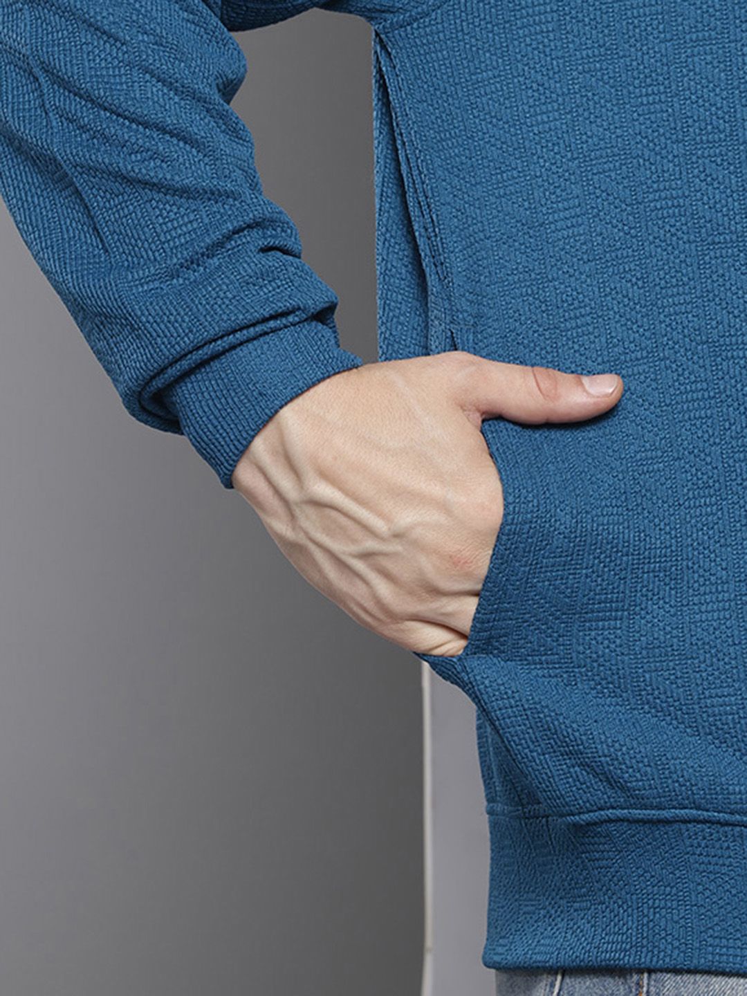 The Indian Garage Co Relaxed Fit Textured Sweatshirt