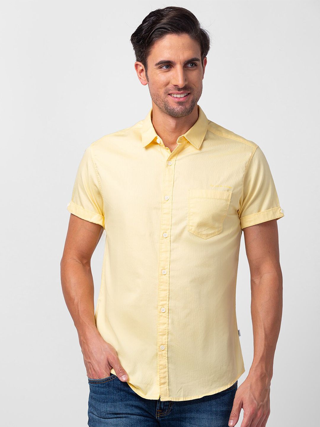 SPYKAR Men Slim Fit Casual Shirt