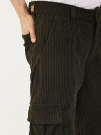 Thomas Scott Men Smart Regular Fit Corduroy Cargos