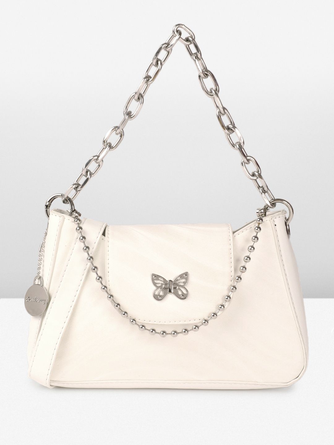 DressBerry Structured Shoulder Bag with Chain