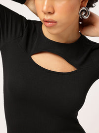DressBerry Edgy Embrace Cut-Out Detail Bodycon Mini Dress