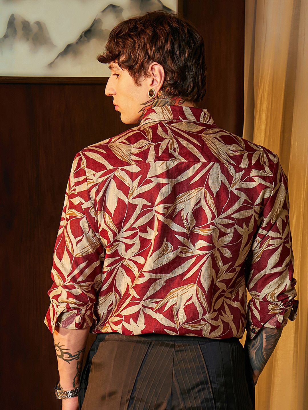 Kampus Sutra Men Comfort Dicetak Baju Kasual