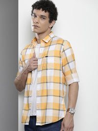 The Indian Garage Co Men Checked Cotton Casual Shirt