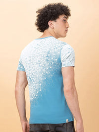 Being Human Men Abstract Printed Round Neck Cotton Slim Fit T-shirt