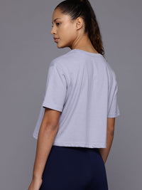 HRX by Hrithik Roshan Brand Logo Print Boxy Yoga T-shirt