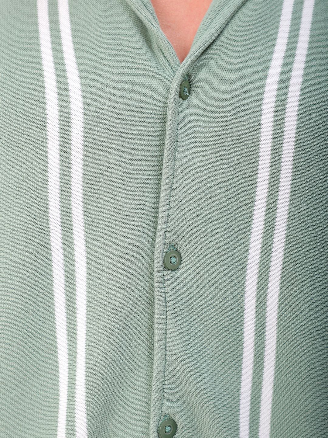 The Indian Garage Co Men Relaxed Fit Striped Flat Knit Polo Resortwear Shirt