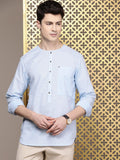 House of Pataudi Solid Round-Neck Rozana Kurta