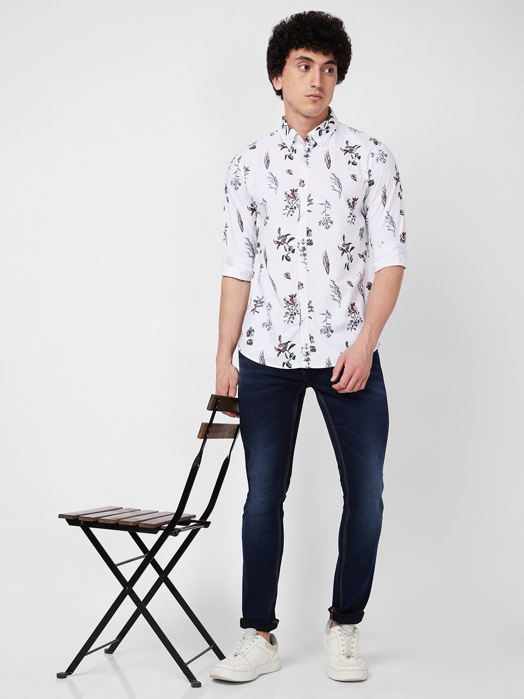 SPYKAR Floral Printed Cotton Casual Shirt