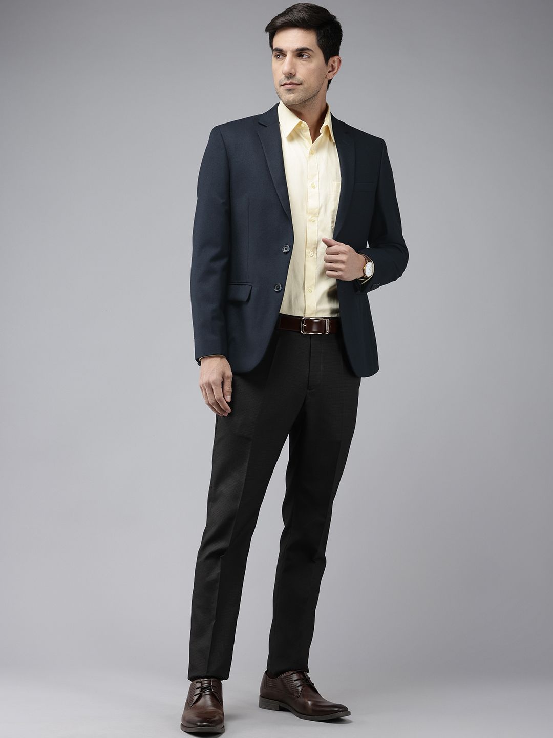 Park Avenue Single-Breasted Slim Fit Formal Blazer