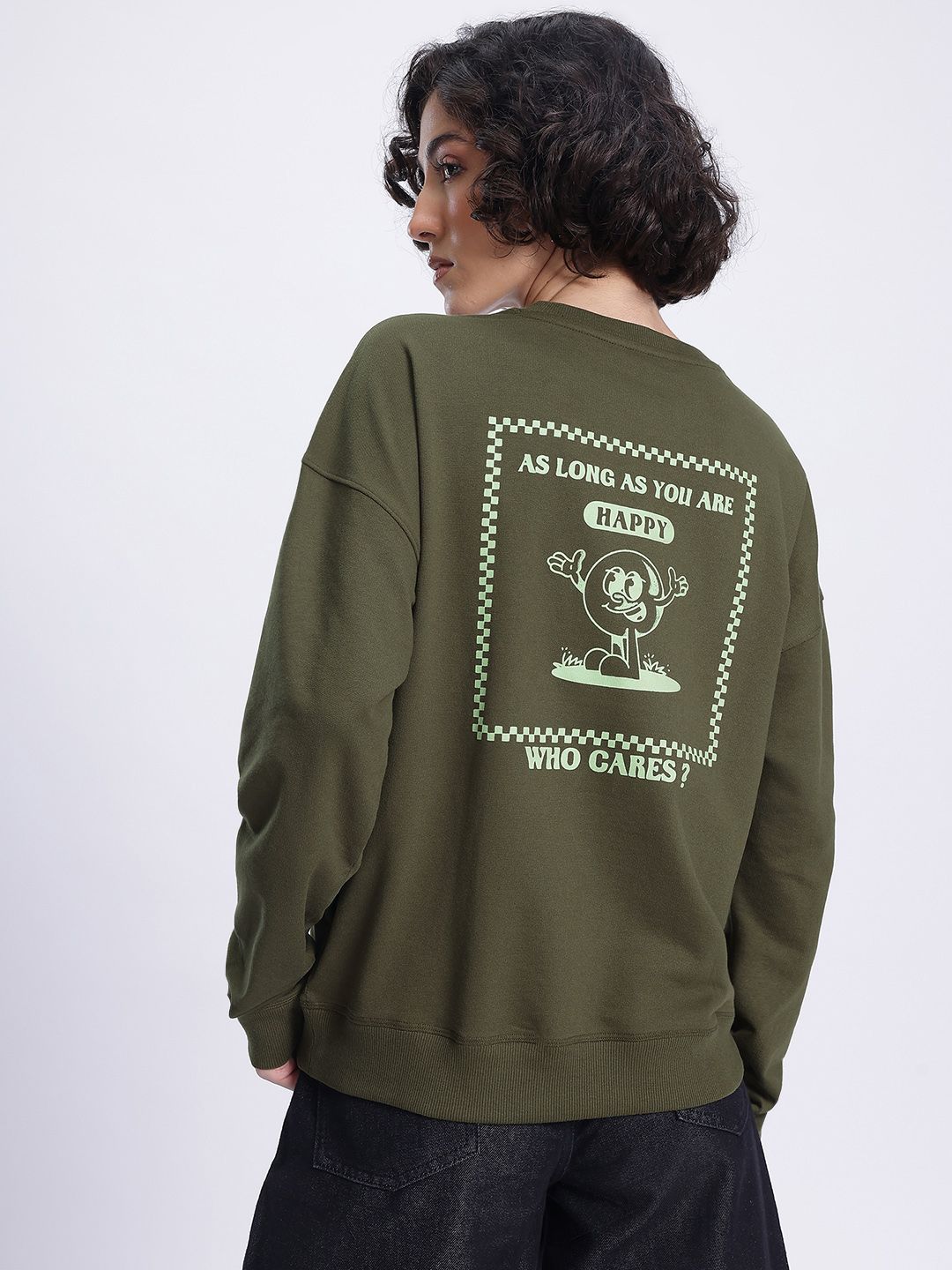 DressBerry Humour and Graphic Printed Sweatshirt
