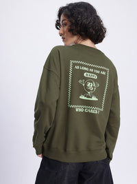 DressBerry Humour and Graphic Printed Sweatshirt