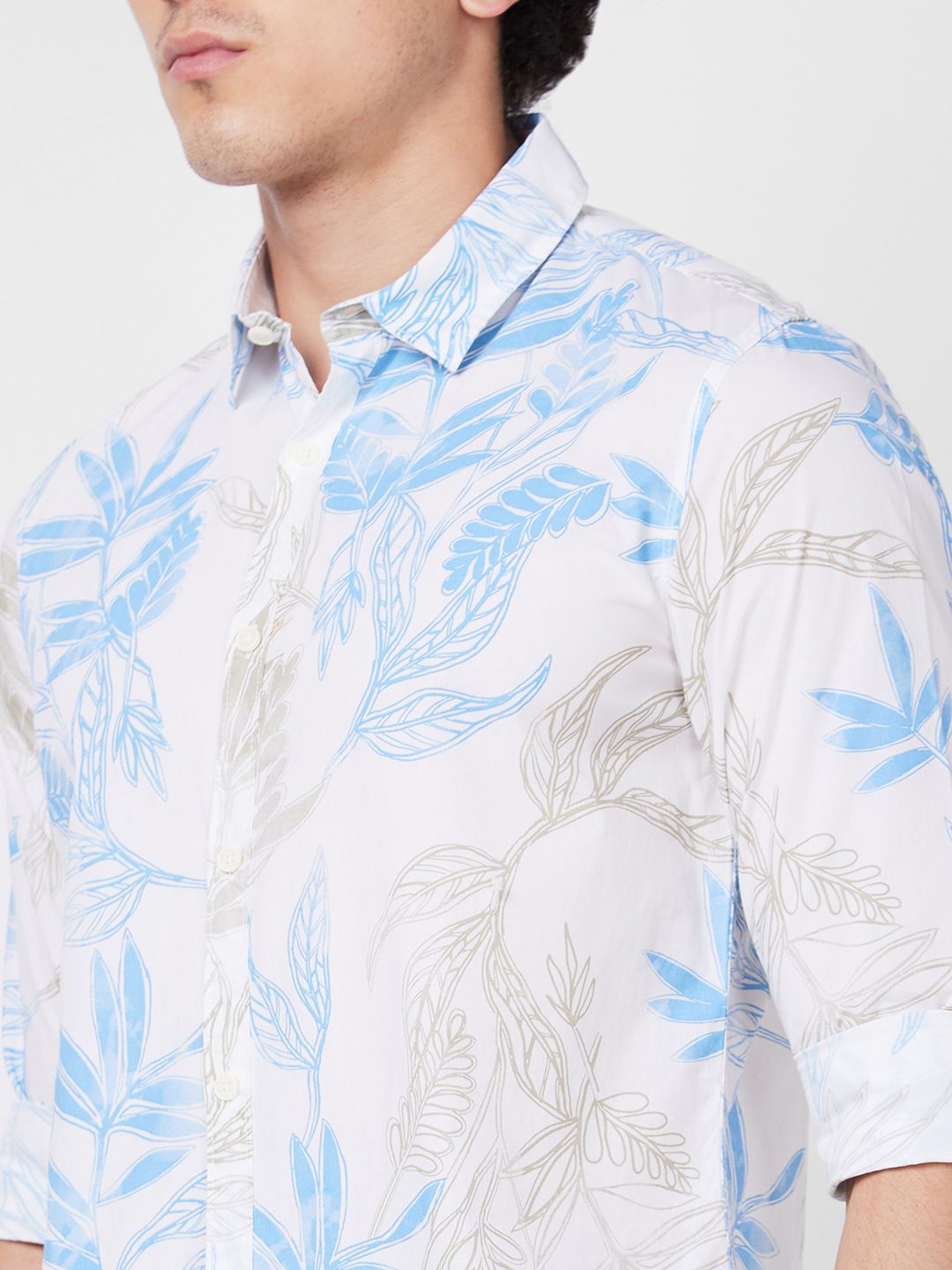 SPYKAR Floral Printed Cotton Casual Shirt