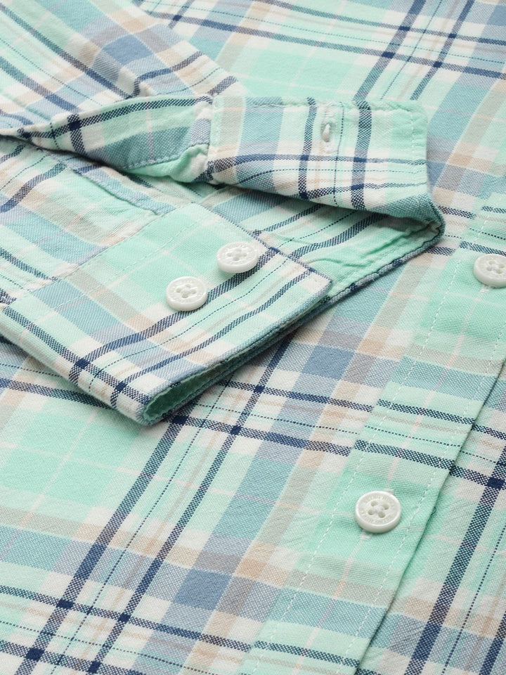 Being Human Slim Fit Checked Pure Cotton Casual Shirt