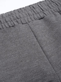HRX By Hrithik Roshan Training Women Grey Anthra Melange Rapid-Dry Solid Track Pants