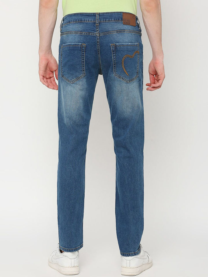 Being Human Men Slim Fit Mid-Rise Clean Look Heavy Fade Stretchable Jeans