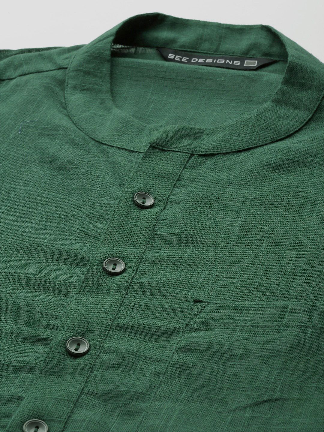 See Designs Men Green Kurta