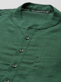 See Designs Men Green Kurta