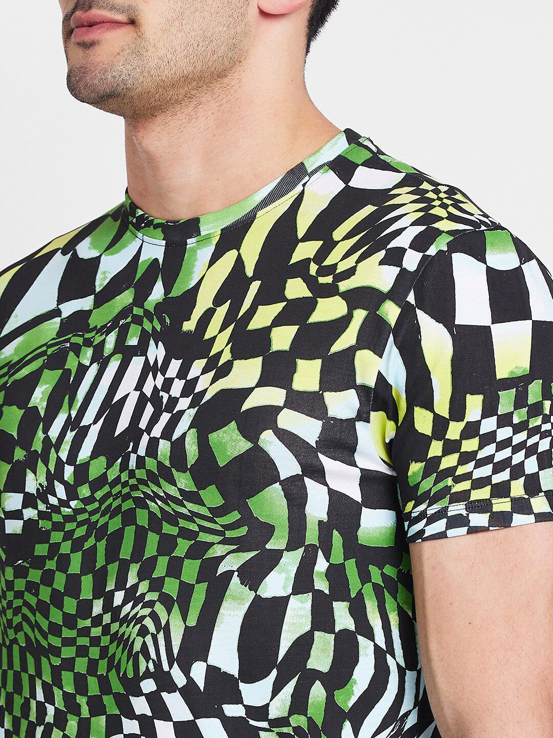 Being Human Abstract Printed Round Neck T-shirt