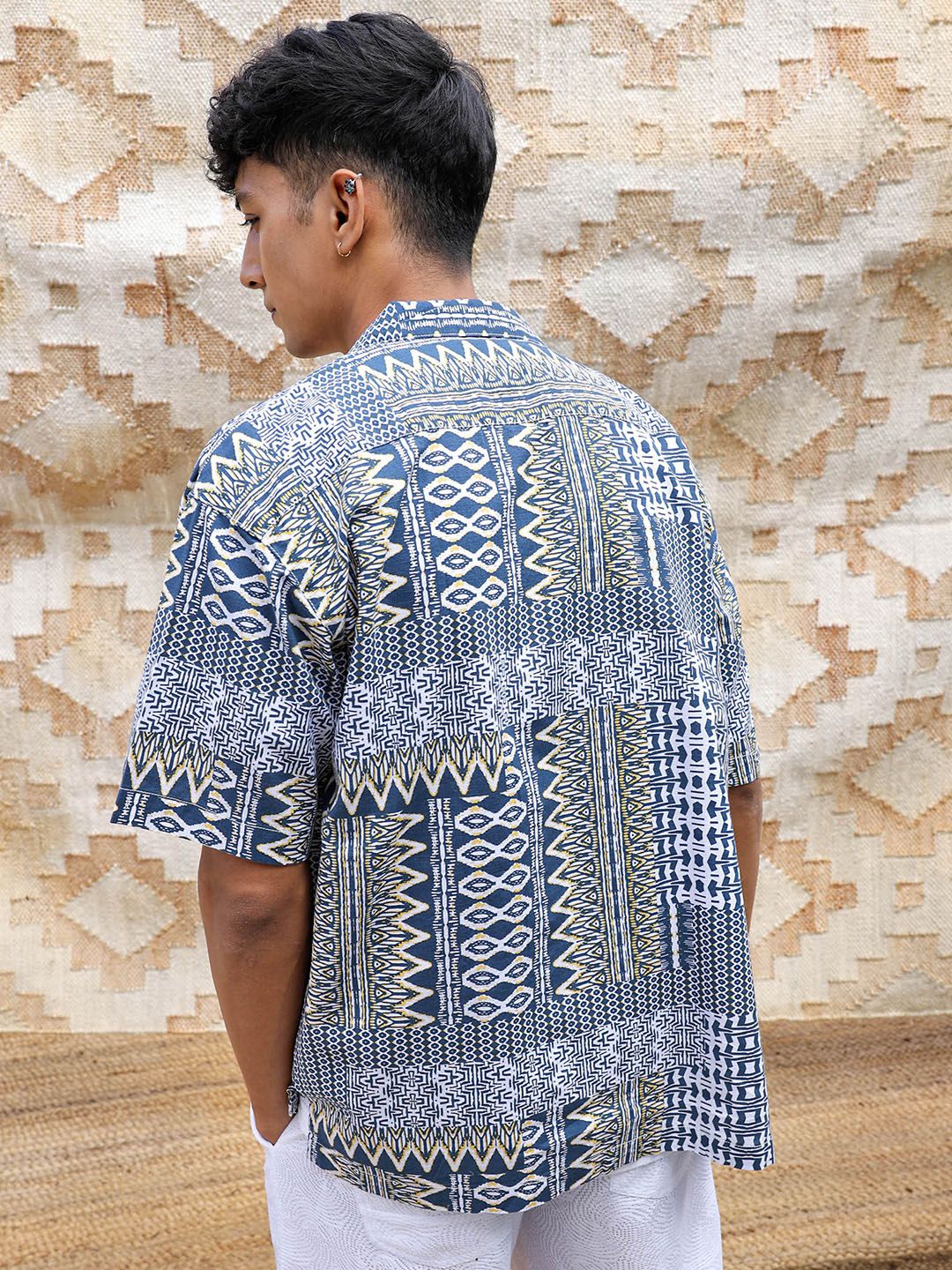 The Indian Garage Co Men Relaxed Fit Indie Printed Resortwear Shirt