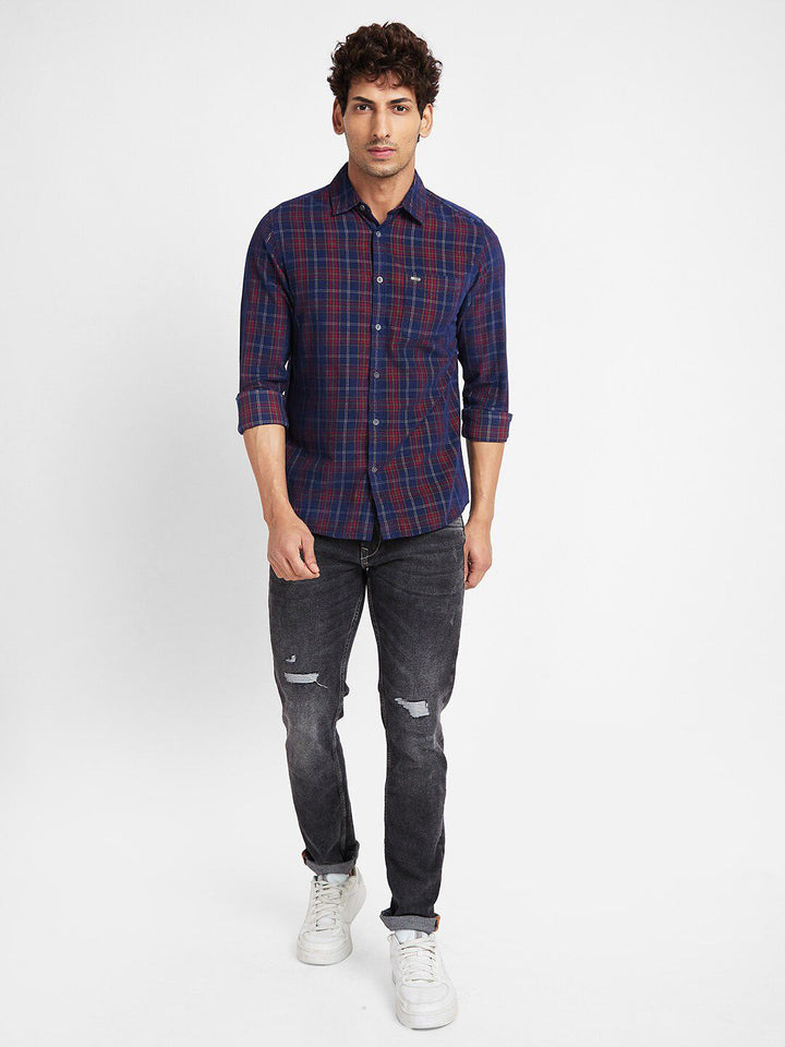 Being Human Slim Fit Tartan Checked Casual Shirt