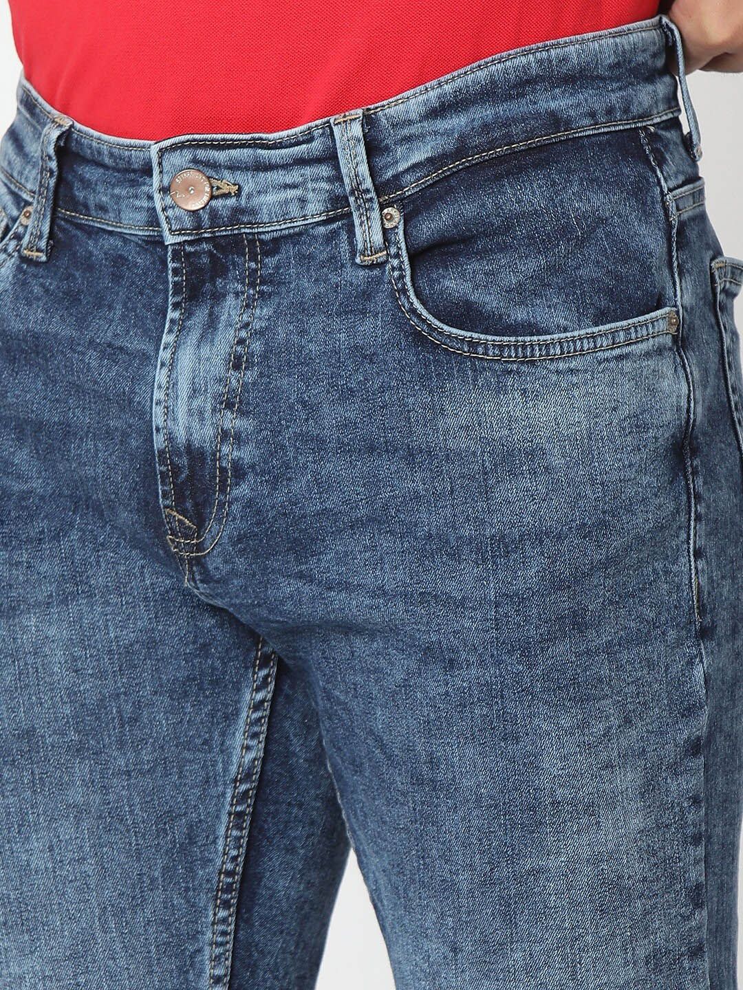 SPYKAR Men Blue Relaxed Fit Low-Rise Light Fade Jeans