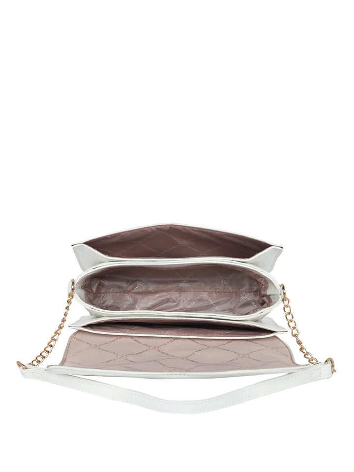 Lino Perros Croc Textured Structured Baguette Bag