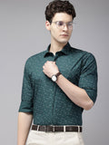 Park Avenue Slim Fit Floral Printed Pure Cotton Formal Shirt