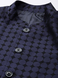 Park Avenue Self Design Mandarin Collar Regular Fit 2 Piece Party Suit