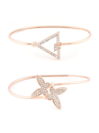Set Sadur Emas Zaveri Pearls Rose 2 Gelang Gaya