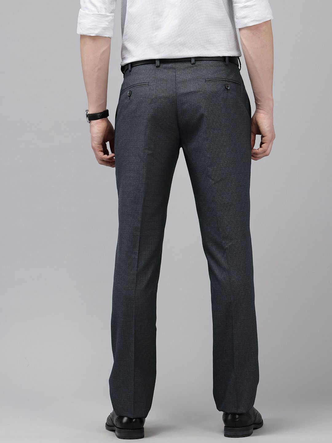 Park Avenue Men Textured Formal Trousers
