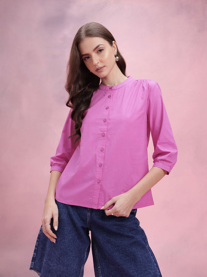 DressBerry Shirt Style Pure Cotton Top