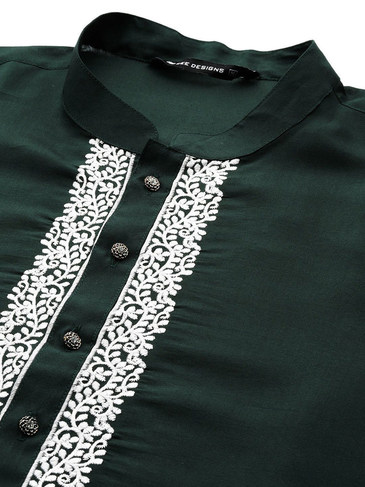 See Designs Embroidered Yoke Design Kurta with Pyjamas