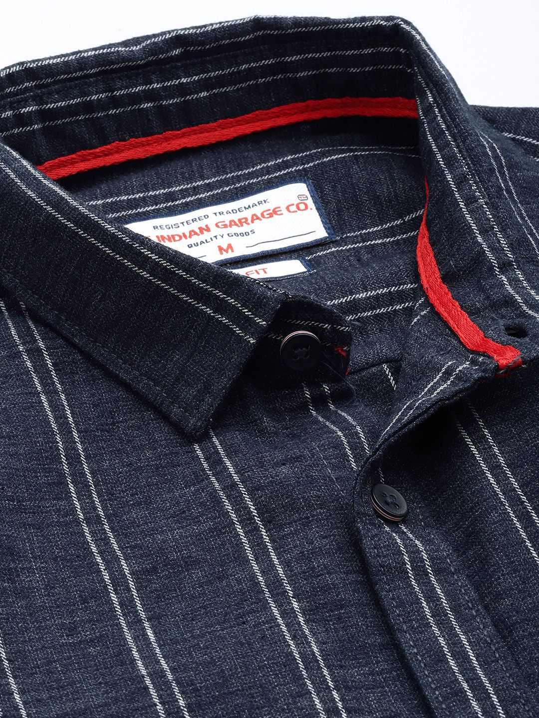 The Indian Garage Co Slim Fit Vertical Stripes Casual Shirt