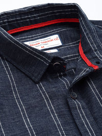 The Indian Garage Co Slim Fit Vertical Stripes Casual Shirt