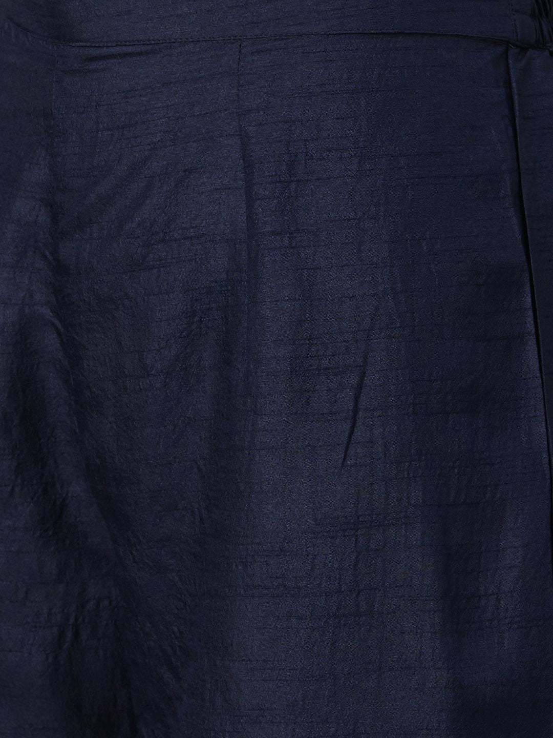Indo Era Women Navy Blue Solid Kurta with Palazzos