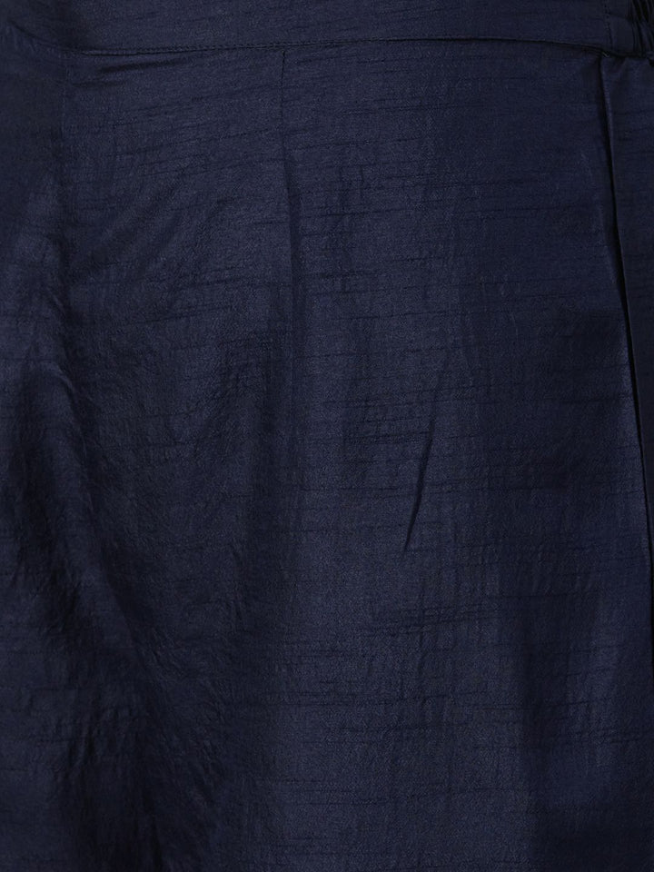 Indo Era Women Navy Blue Solid Kurta with Palazzos