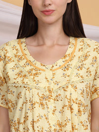 Sweet Dreams Printed Pure Cotton Maxi Nightdress