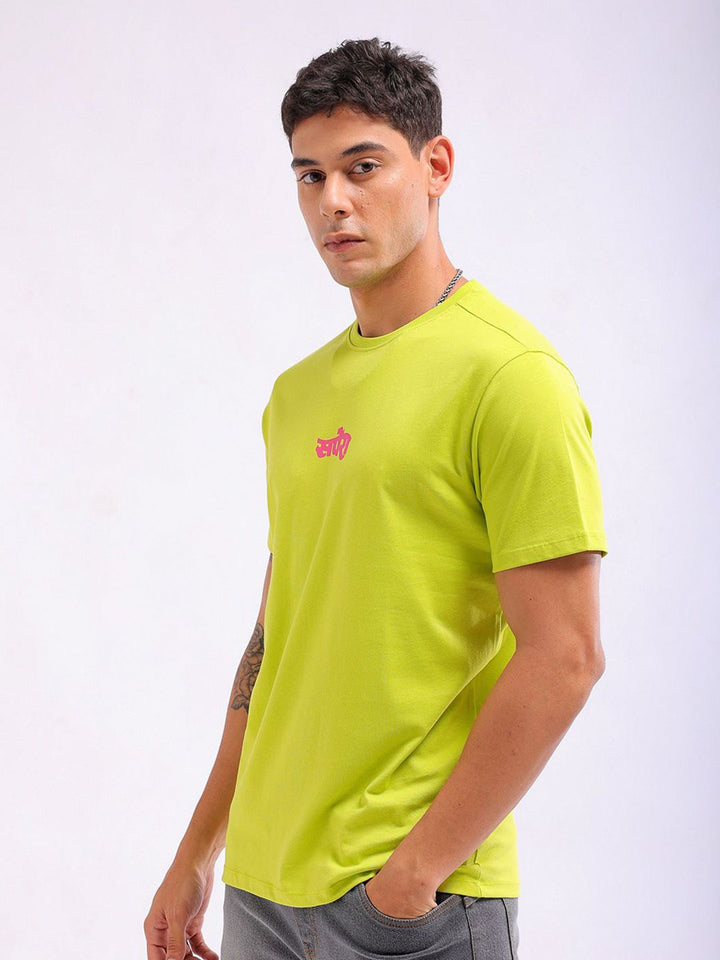 The Indian Garage Co Men Graphic Printed Pure Cotton Slim Fit T-shirt