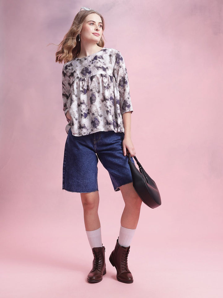 DressBerry Printed Empire Top