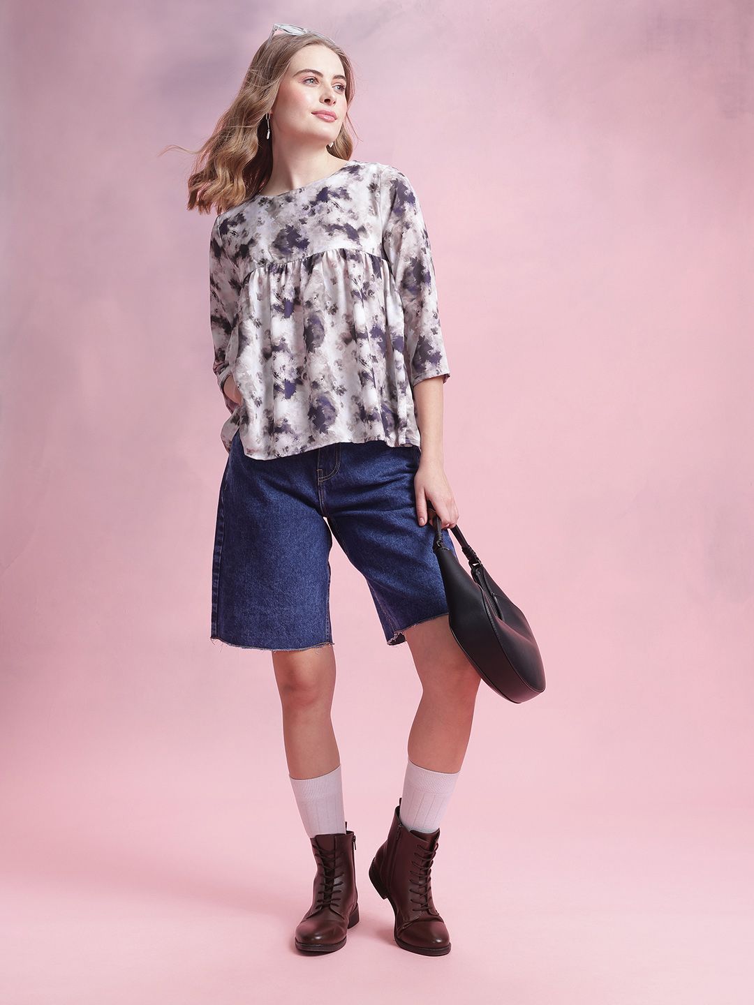 DressBerry Printed Empire Top