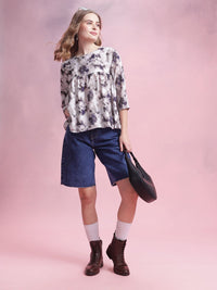 DressBerry Printed Empire Top