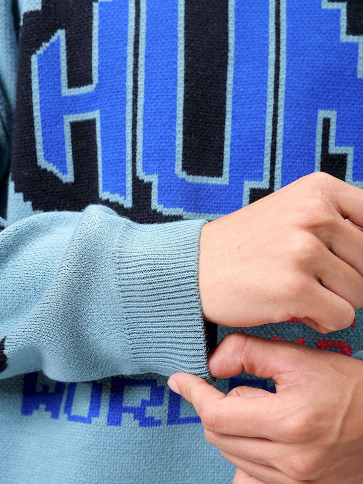 The Indian Garage Co Men Solid Round Neck Pullover